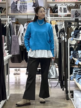 「アイテム（その他ヘアアクセサリー）」を使った、nibakeryさん（レディース・168cm）の冬コーディネート