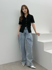 レディース 【最終値下げ】ELENDEEK SHEER PLEATS KT TOPS ピンク