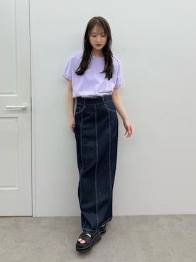 「ELENDEEK（エレンディーク）のアイテム」を使った、MALINAさん（レディース・158cm）の春コーディネート