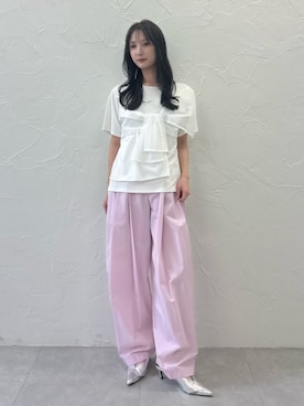 「ELENDEEK（エレンディーク）のアイテム」を使った、MALINAさん（レディース・158cm）の春コーディネート