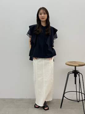 「ELENDEEK（エレンディーク）のアイテム」を使った、MALINAさん（レディース・158cm）の春コーディネート