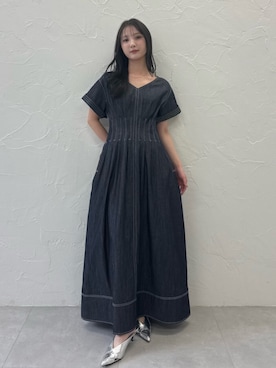 「ELENDEEK（エレンディーク）のアイテム」を使った、MALINAさん（レディース・158cm）の春コーディネート