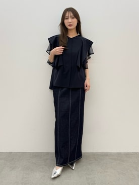 「ELENDEEK（エレンディーク）のアイテム」を使った、MALINAさん（レディース・158cm）の春コーディネート