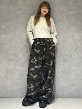 「PBLIM（ページボーイリム）のアイテム（スウェットパンツ）」を使った、アイさん（レディース・154cm）の秋コーディネート