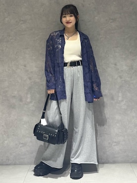 「アイテム（スウェットパンツ）」を使った、アイさん（レディース・154cm・20代）の夏コーディネート