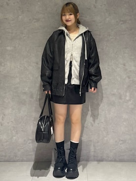 「レースアップシューズ」｜アイさん（レディース・154cm）の秋コーディネート