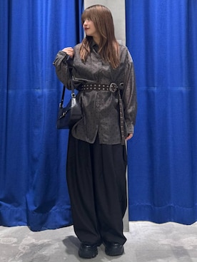 「レースアップシューズ」｜アイさん（レディース・154cm）の春コーディネート