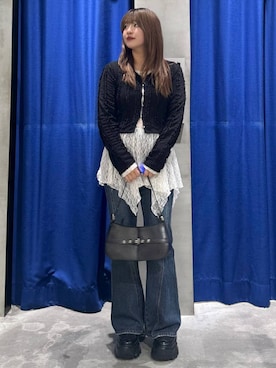 「レースアップシューズ」｜アイさん（レディース・154cm）の春コーディネート