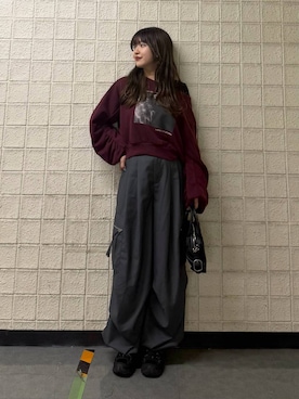 「PAGEBOY（ページボーイ）のアイテム（Tシャツ/カットソー）」を使った、アイさん（レディース・154cm）の秋コーディネート