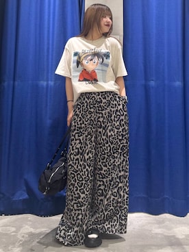 「PAGEBOY（ページボーイ）の≪S/M/Lの3サイズ展開≫ モードバックルスポサン（サンダル、ブラック系）」を使った、アイさん（レディース・154cm）の春コーディネート