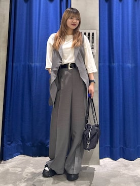 「PAGEBOY（ページボーイ）のアソート2WAYバッグ（トートバッグ）」を使った、アイさん（レディース・154cm）の夏コーディネート