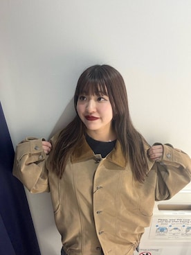 「PBLIM（ページボーイリム）の《UNISEX》ソフトスウェードブルゾン（ブルゾン）」を使った、アイさん（レディース・154cm）の秋コーディネート