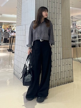 「PAGEBOY（ページボーイ）のレースアップソックスブーツ（ブーツ、ブラック系）」を使った、アイさん（レディース・154cm）の夏コーディネート