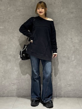 「レースアップシューズ」｜アイさん（レディース・154cm）の秋コーディネート