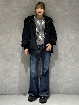 「レースアップシューズ」｜アイさん（レディース・154cm）の秋コーディネート