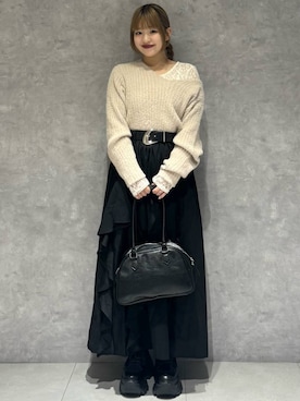 「レースアップシューズ」｜アイさん（レディース・154cm）の秋コーディネート