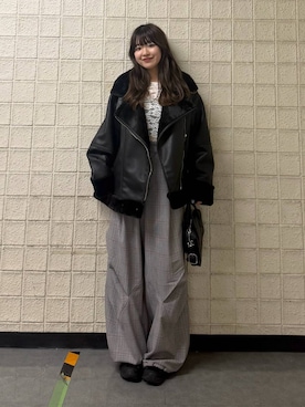 「PAGEBOY（ページボーイ）のアイテム（Tシャツ/カットソー）」を使った、アイさん（レディース・154cm）の秋コーディネート