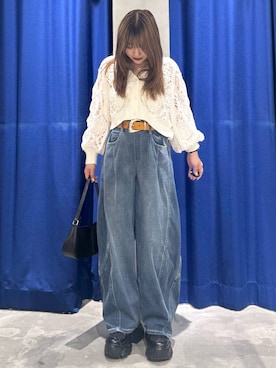 「レースアップシューズ」｜アイさん（レディース・154cm）の春コーディネート