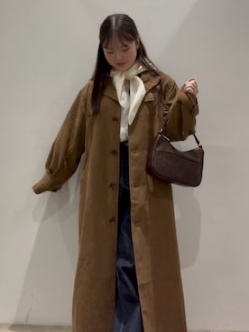 「アイテム（トレンチコート）」を使った、misatoさん（レディース・155cm）の秋コーディネート