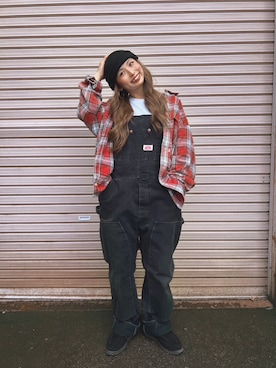 「アイテム（オールインワン・サロペット）」を使った、BUDDIES🏁SERIKAさん（レディース・155cm）の秋コーディネート