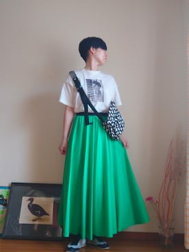 「アイテム（スカート）」を使った、あきやっこさん（レディース・160cm・40代）の夏コーディネート