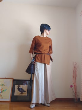 「PAPILLONNER（パピヨネ）のアイテム」を使った、あきやっこさん（レディース・160cm）の秋コーディネート