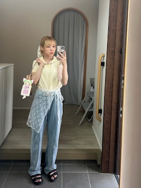 「アイテム（ポロシャツ）」を使った、ᶻᵏⁿさん（レディース・158cm）の夏コーディネート