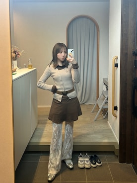 「DAISO（DAISO）のアイテム」を使った、𝘻𝘬𝘮さん（レディース・158cm）の春コーディネート