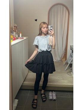「アイテム（スカート）」を使った、ᶻᵏⁿさん（レディース・158cm・30代）の夏コーディネート