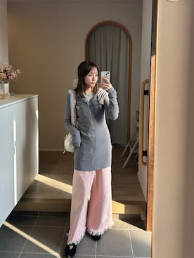 「DAISO（DAISO）のアイテム」を使った、𝘻𝘬𝘮さん（レディース・158cm）の春コーディネート