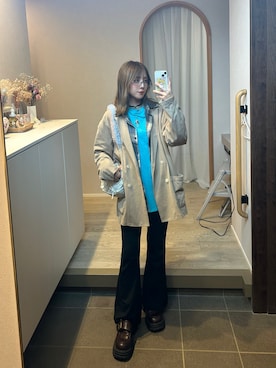 「green label relaxing（グリーンレーベルリラクシング）のアイテム（ジャケット/アウター）」を使った、𝘻𝘬𝘮さん（レディース・158cm）の春コーディネート