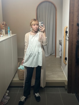 「アイテム（タンクトップ）」を使った、ᶻᵏⁿさん（レディース・158cm）の夏コーディネート
