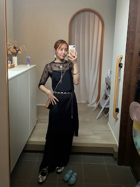 「Avail（アベイル）のアイテム（ネックレス、シルバー系）」を使った、𝘻𝘬𝘮さん（レディース・158cm）の夏コーディネート