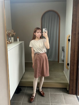 「アイテム（ローファー）」を使った、ᶻᵏⁿさん（レディース・158cm・30代）の夏コーディネート