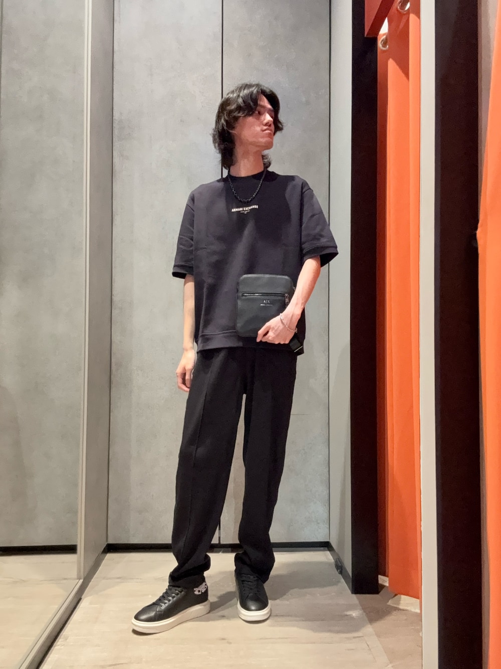 y様♡ARMANI EXCHANGE　上下コーデ　袖ロゴラインが激かわ♡　コーデ ARMANI EXCHANGE（アルマーニエクスチェンジ）の「【A|X