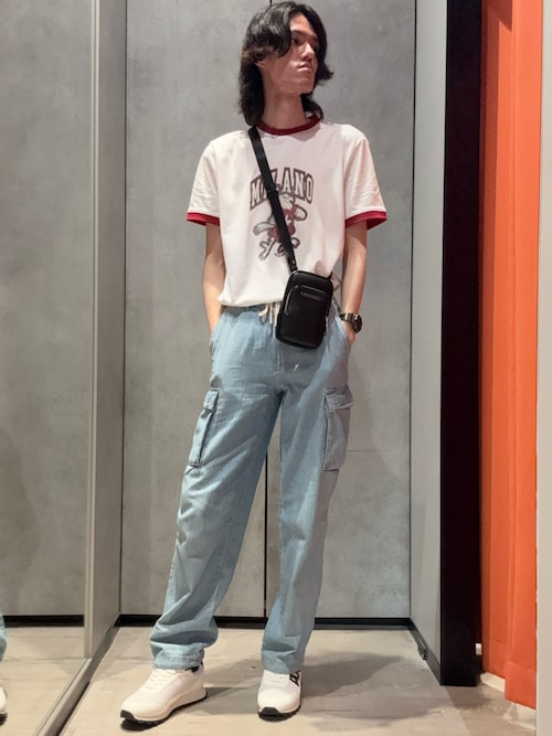 セール】【A|X アルマーニ エクスチェンジ】ヘリンボーンデニム カーゴ