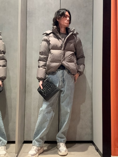 アルマーニ　ライトグレー ベルト付アルパカ100%のジャケット　40 イタリア製 アルマーニライトグレー ベルト付アルパカ100%のジャケット40 イタリア製