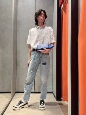 「ARMANI EXCHANGE（アルマーニエクスチェンジ）のアイテム（アクセサリー）」を使った、mochimochi.Hさん（メンズ・183cm）の夏コーディネート