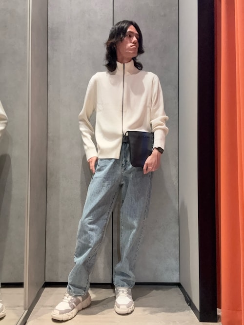 新品・未使用　EMPORIO ARMANI ニットジップパーカーカーディガン A|X アルマーニ エクスチェンジ】ジップアップニット