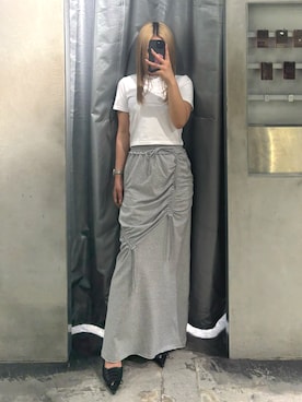 「EMODA（エモダ）のアイテム（パンプス）」を使った、本田祐美絵さん（レディース・154cm）の夏コーディネート