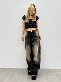 リボングラフィックルーズジーンズ｜エモダ（EMODA）公式通販｜RUNWAY