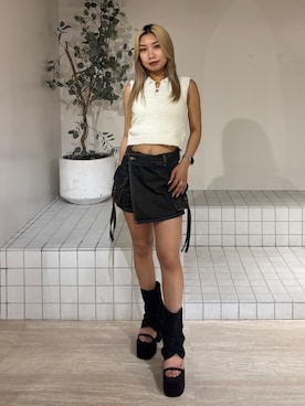 本田祐美絵さん（レディース・154cm）の夏コーディネート