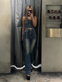 コルセットハングデニムサロペット｜エモダ（EMODA）公式通販｜RUNWAY