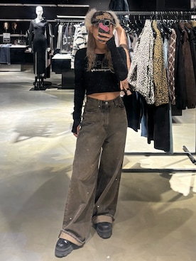 「EMODA（エモダ）のアイテム（キャップ）」を使った、本田祐美絵さん（レディース・154cm）の秋コーディネート