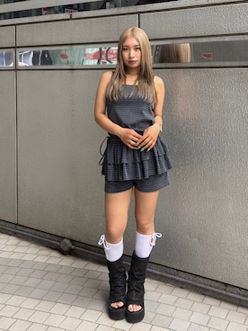 本田祐美絵さん（レディース・154cm）の夏コーディネート