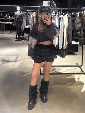 本田祐美絵さん（レディース・154cm）の冬コーディネート