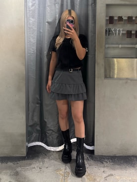「EMODA（エモダ）のアイテム」を使った、本田祐美絵さん（レディース・154cm）の夏コーディネート