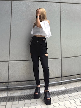 本田祐美絵さん(レディース・154cm)の夏コーディネート