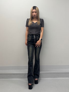 本田祐美絵さん（レディース・154cm）の春コーディネート