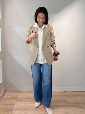 「Rie Miller（リエミラー）のアイテム」を使った、TOYODAさん（レディース・163cm）の春コーディネート